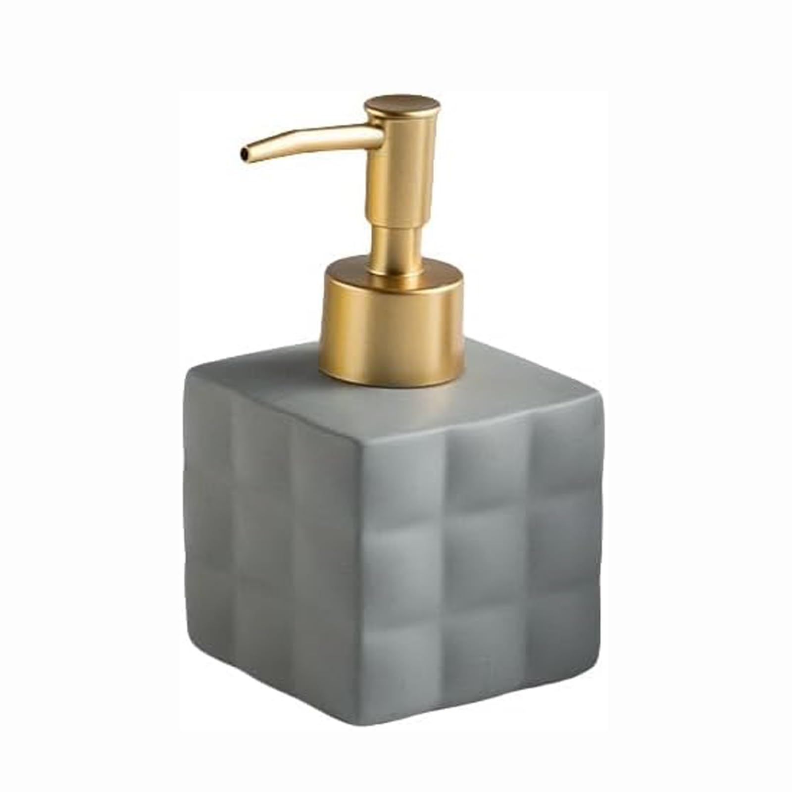 Kxaoxgrc Grey Glass Soap Lotion Dispenser Set, Ceramic Hand Soap Dispenser 220Ml Multicolor For Kitchen Bathroom(Grey)
