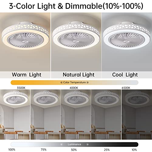 Ventilateur de plafond LED 48cm programmable pour un sommeil sans bruit - 7