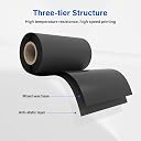 BlackDreams® Thermal Transfer Barcode Labels Ribbon(Pure Black) Premium Wax for Printer TSC, Zebra, Citzen, Datamax, Thosiba, Sato Etc. (80x300 Meter (1 inch core), Pack of 6) gallery image