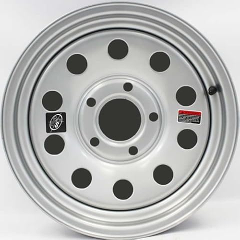 Southwest Wheel 15" x 5" Silver Modular Trailer Wheel (5-5" bolt Circle) Cover