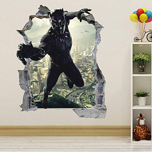 "muursticker Black Panther 3d muursticker muursticker, verwijderbare vinylsticker"-80 * 120CM - Image 3