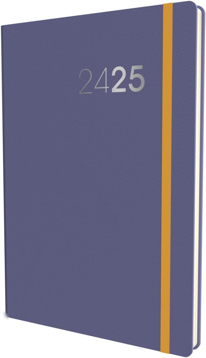 CollinsLegacy Mid Year Diary Planner A5 Week To View Academic Year 2024-25 - Purple - Weekly Mid Year Journal for Students, Teachers and Academics - CL53M.55-2425 - August 2024 to August 2025