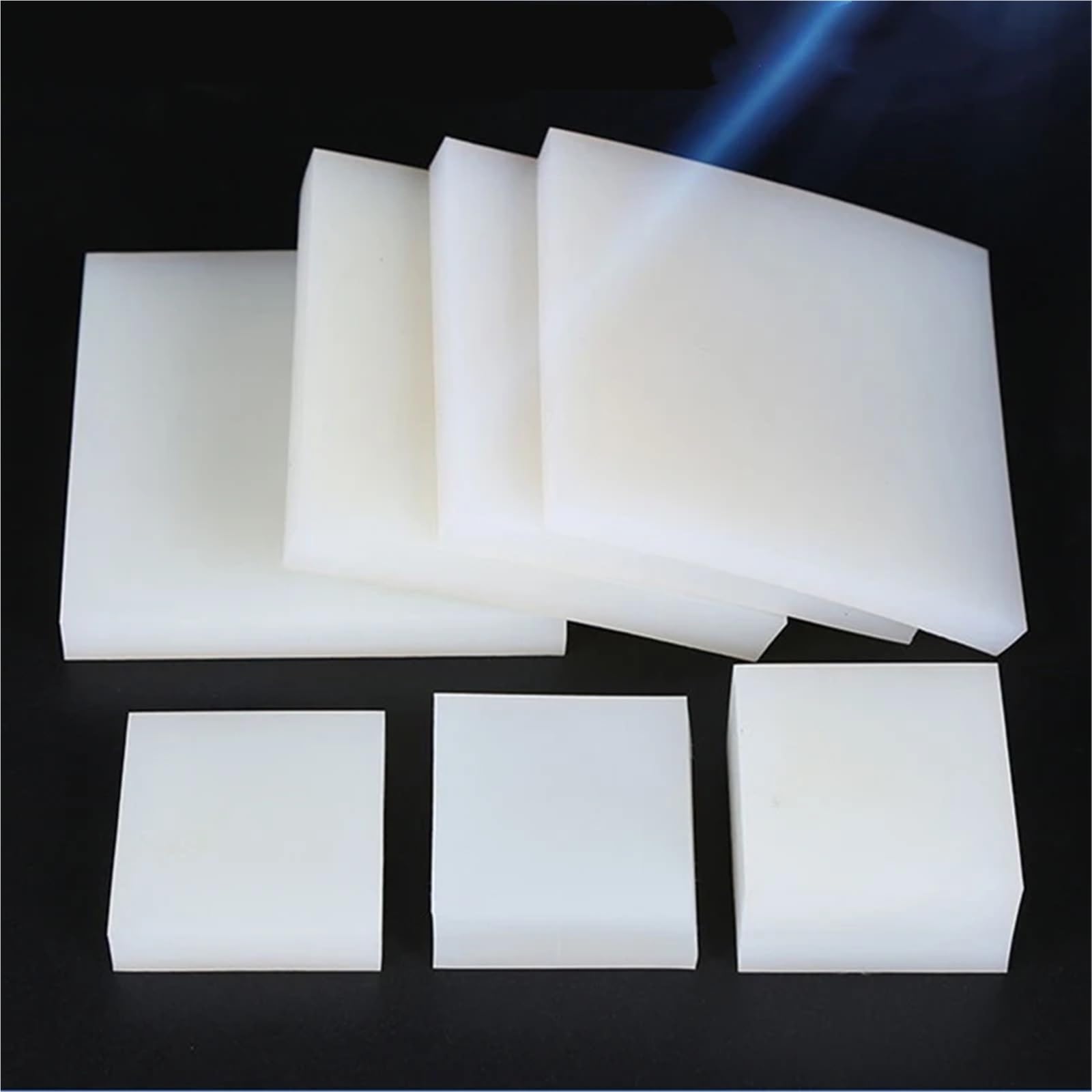 Blocco in gomma siliconica for assorbimento degli urti - Blocco in silicone quadrato bianco for guarnizioni automobilistiche - 1 pezzo(200x200x10mm)
