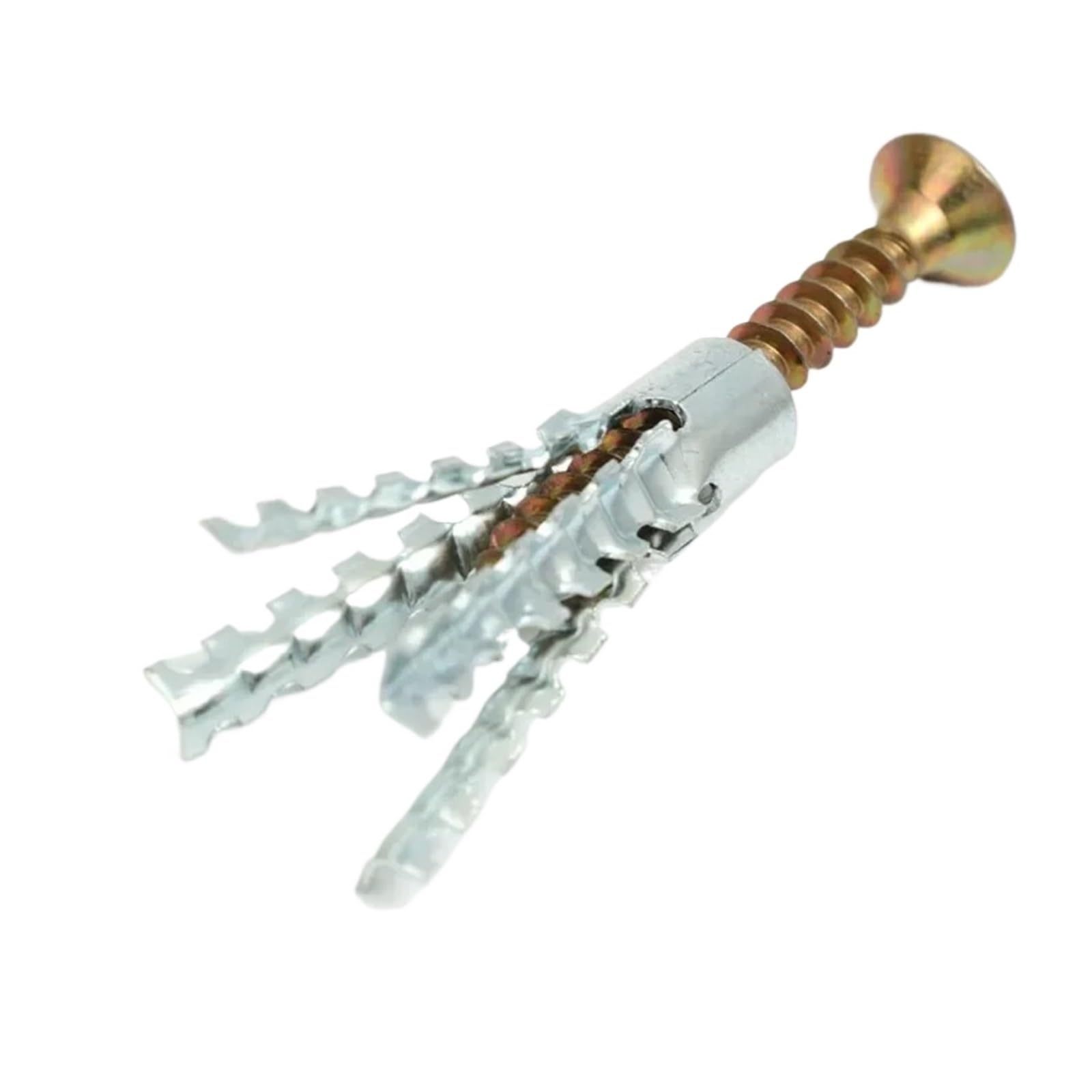 Pernos De Expansión 100 10set tornillos autorroscantes dentados tubo de expansión Metal tapón perforación anclajes pared hormigón sujetador(100sets)