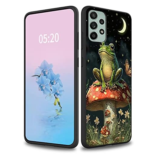 Rossy Capa para Samsung Galaxy A53 5G para Samsung A53 5G Capa de telefone com estampa de sapo de cogumelo para mulheres e homens, capa fina de silicone TPU macio à prova de choque para Galaxy A53 5G 6,5 polegadas