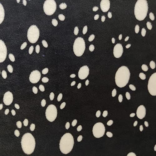 Tissu polaire imprimé de haute qualité avec motif pattes noires