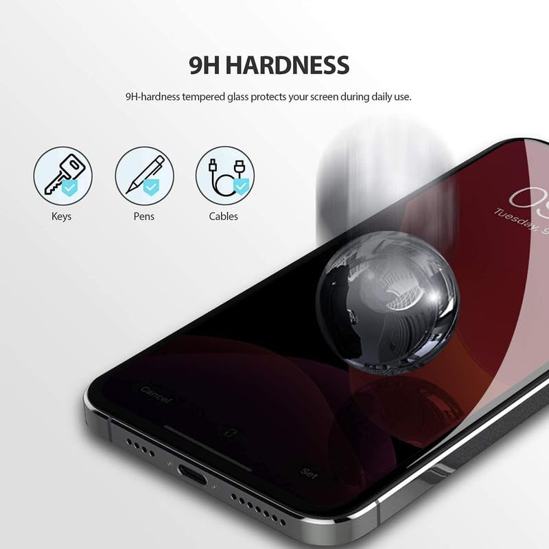 Image of ArmorSuit 2 Pack Anti-Spy Privacy Tempered Glass Screen Protector Guard for iPhone 14 pro max (6.7 Inch)