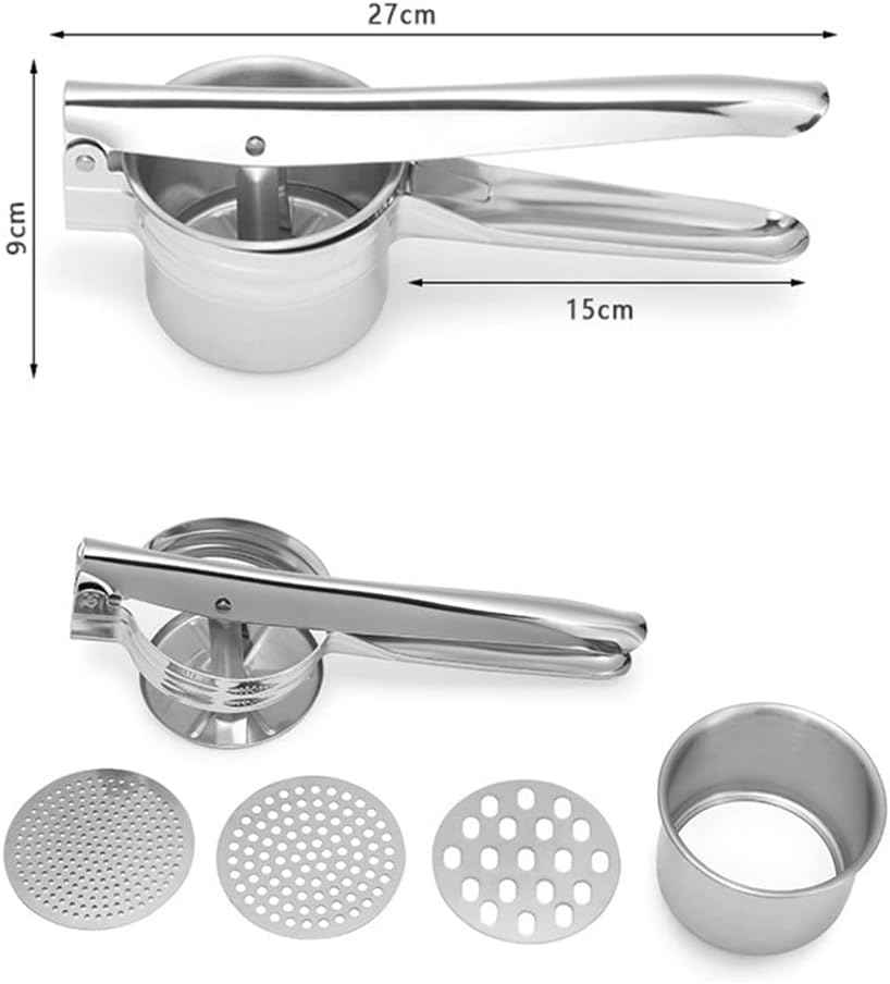 Steel Manual Juicer Vegetable Fruit Squeezer Large Capacity Multi-use Dumpling Filling Potato Crusher(E)