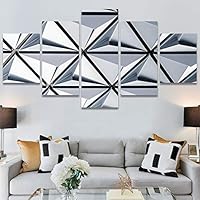 SIGNWIN 5 Panel Canvas Wall Art Solid Structures for Home Decorations Ready to Hang - 60