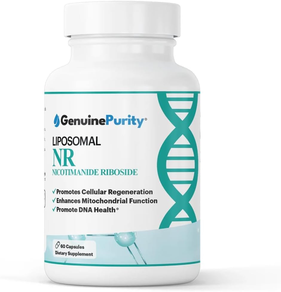 Liposomal NR 300mg Nicotinamide Riboside Supplement - 60 Capsules for Cellular Energy and Mitochondrial Function - Gluten Free, Vegan, Made in USA, Non-GMO