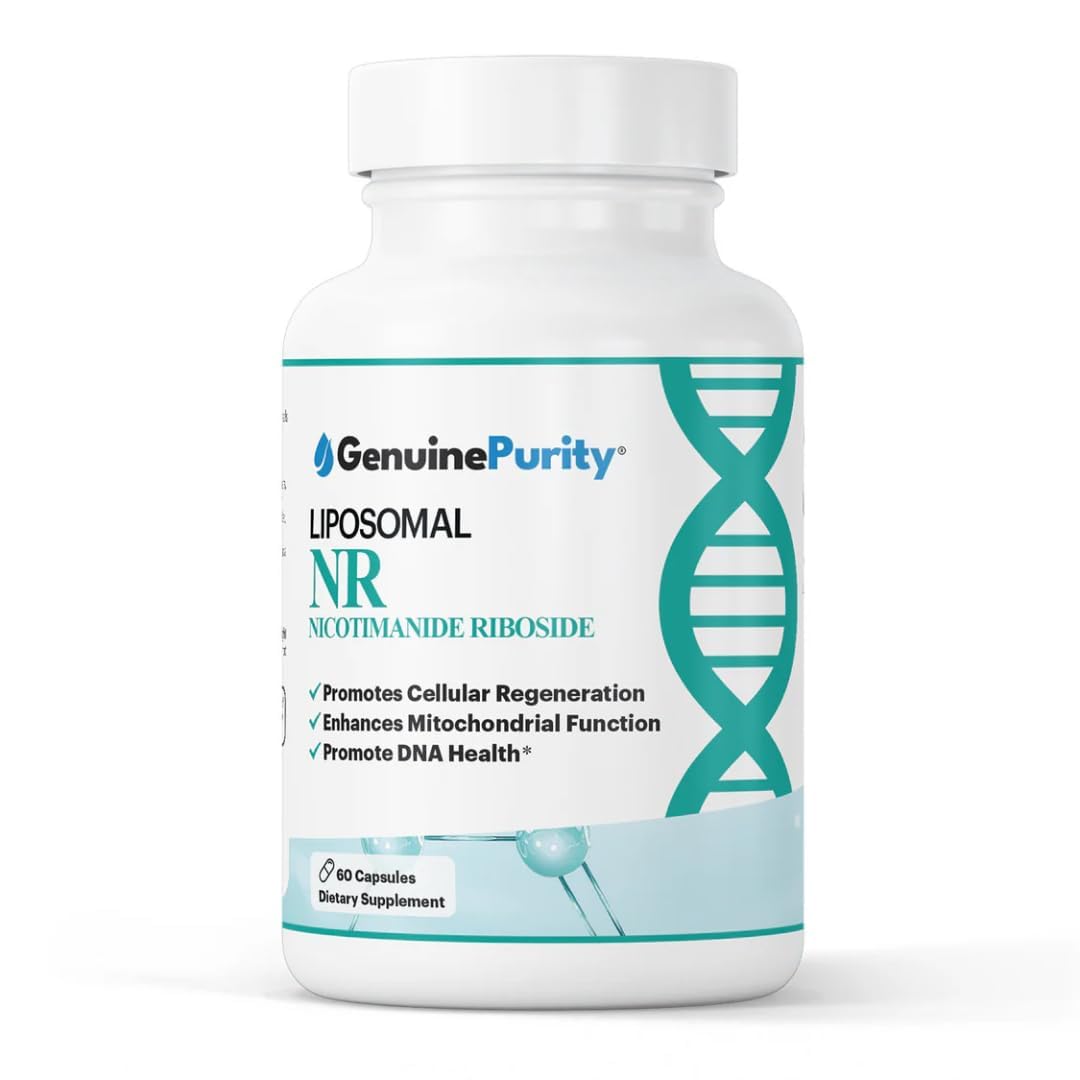Liposomal NR 300mg Nicotinamide Riboside Supplement | Advanced NAD Boost for Cellular Energy and Mitochondrial Function | Gluten Free, Vegan, USA Made, Non-GMO | 60 Capsules