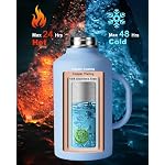 Topre 64 oz Insulated Water Bottle Stainless Steel with Large Side Handle - Image 2
