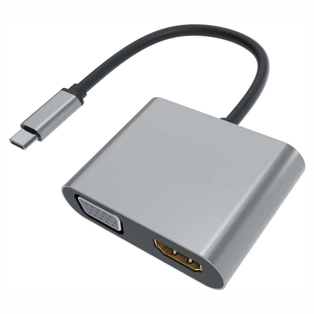 USB-C to HDMI VGA Adapter Video Splitter HDTV Cable Compatible with Samsung Galaxy Tab S9/S8/S7 Plus 12.4