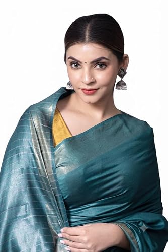 Silk Zone gold bhagalpuri silk saree in organza silk – image 5
