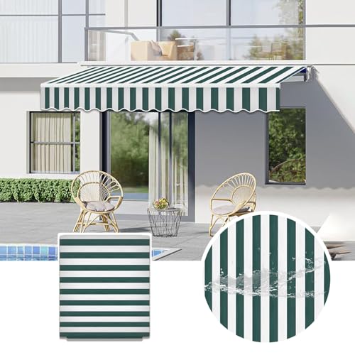 Toldo retráctil de 3,3 x 3 m de tela de poliéster impermeable para patio 2