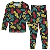 Baby Boy Girl Colorful Pineapples Black Footless Clothing Set Fall Outfit 18M