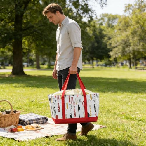 Sac de courses pliable à poches multiples et cordon de serrage - 2