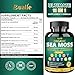 Bualle Irish Sea Moss Capsules – Organic Sea Moss, Black Seed Oil, Ashwagandha Supplements with Bladderwrack, Ginger & Burdock Root – Supports Daily Wellness, Skin & Energy – 150 Capsules (1 Pack)