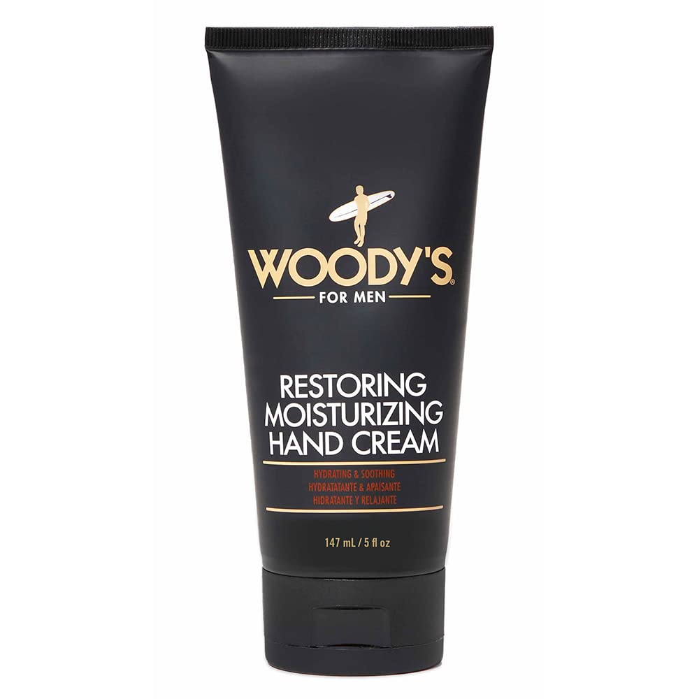 Woody's Restoring Hand Cream for Men, Moisturizing, Hydrating, & Soothing, Rapid Relief for Rough, Dry Hands, 5 Fl Oz