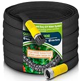 LAVEVE 100FT Flat Soaker Hose, Heavy Duty Garden Watering Hose