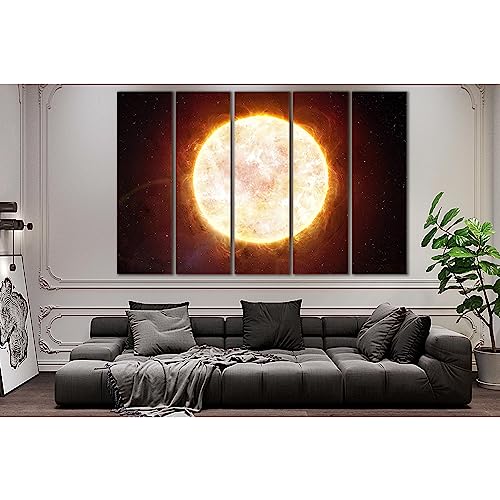 Impression sur toile Solar System Sun №SL410 ZELLART 90x60 cm pour décoration murale moderne