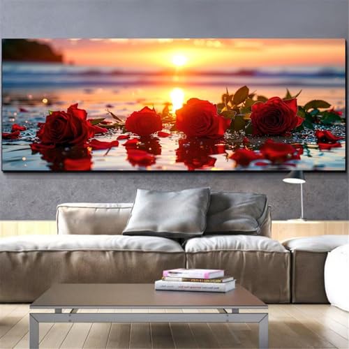 Broderie diamant kit complet coucher de soleil Mefooge 80x220cm