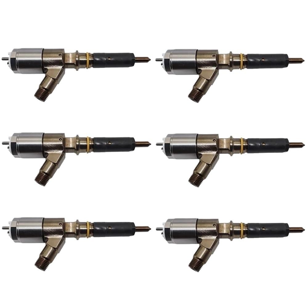 Fqqkma One Color Fuel Injectors 6Pcs Fuel Injector 326-4756 32F61-00014 For Caterpillar Cat C6 C4.2 Engine For 312D 313D 320D 321D 323D Excavatora
