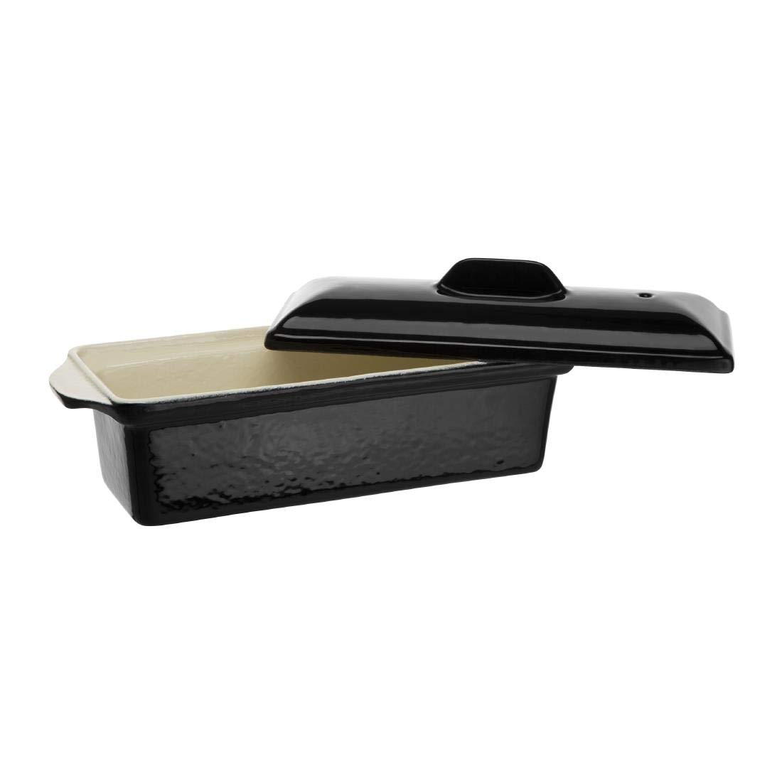 Vogue U559 - Terrina per patè nera, 1,3 l, 90 x 310 x 100 mm, in ghisa, per uso commerciale
