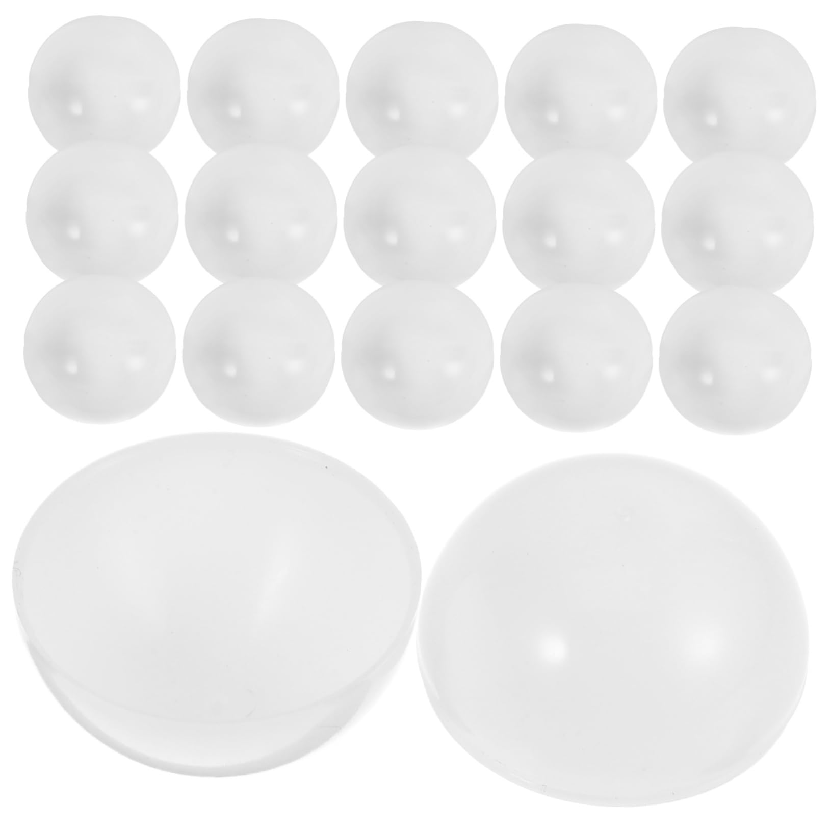 Gogogmee 30pcs Reusable Balls White Fillable Bingo Balls for Party Game Openable Design Plastic Party Supplies