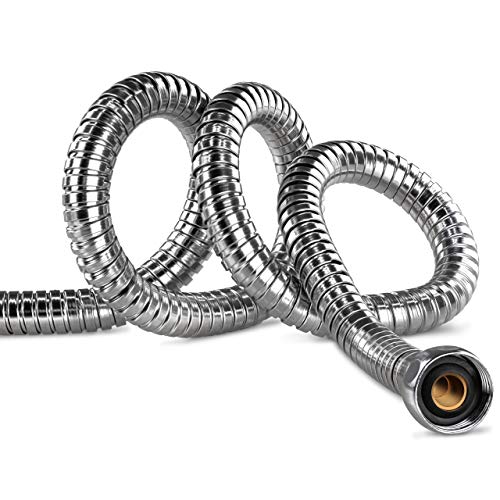 Flexible de douche extensible de 150 à 200 cm de longueur | Tuyau de douche | Double enroulement Agraff pour une longue durée de vie Cover