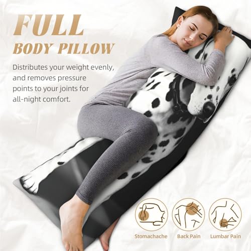 Housse de coussin douce fermeture éclair motif dalmatien 50x137
