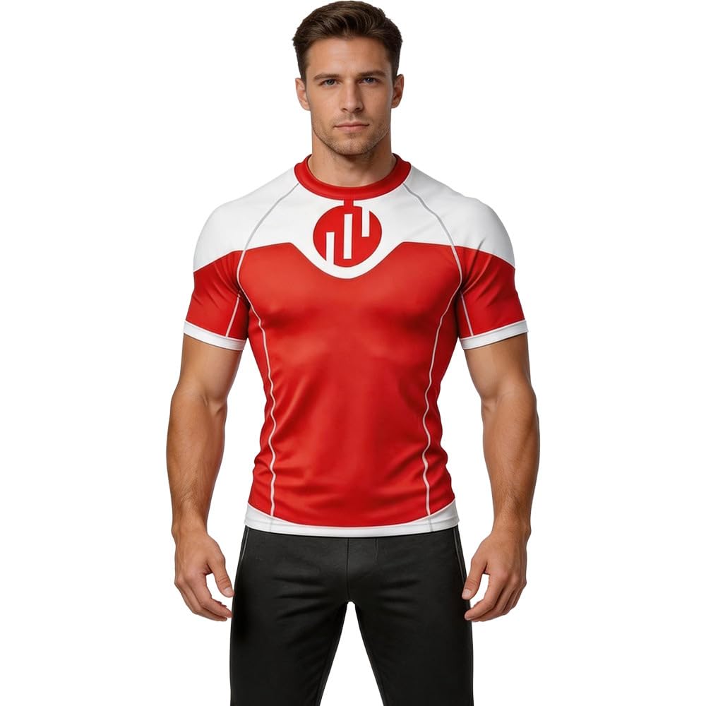 Yulefly Invincible Costume Invincible Top Anime Cosplay Men's T-Shirt Thragg Costume Halloween Carnival XXL