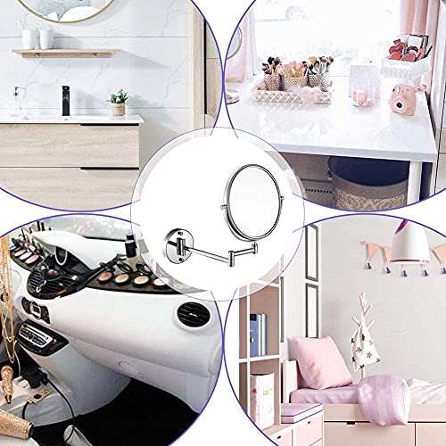 Miroir mural pivotant 5X JCAKES extensible double face 6 pouces