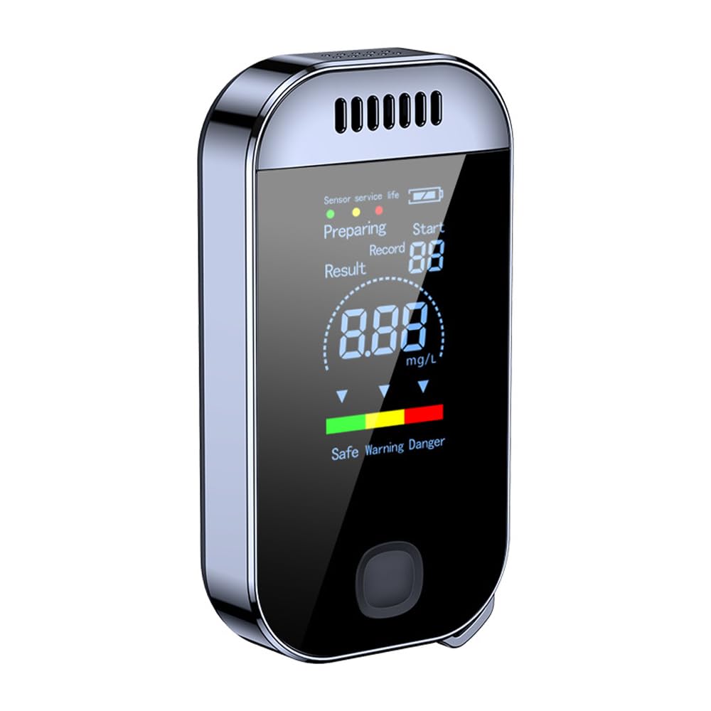 Éthylotest électronique Portable - Précision Haute, Sans Contact, écran LED, Rechargeable USB - Pour Contrôle D'alcoolémie