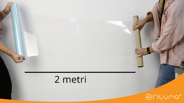 Pellicola Nera Per Imballaggio - Rotolo 50 Cm X 200 M, 6 Pezzi, Elastica Manuale - Foto 5