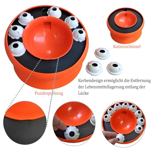 Intelligenzspielzeug für Katzen, Puzzle Spielzeug für Hunde, Schlingnapf Katze, Langsam Fütterung Katzennapf, Katzen futternapf erhöht, Hundespielzeug Intelligenz,Katzenschale, Lebensmittelspender