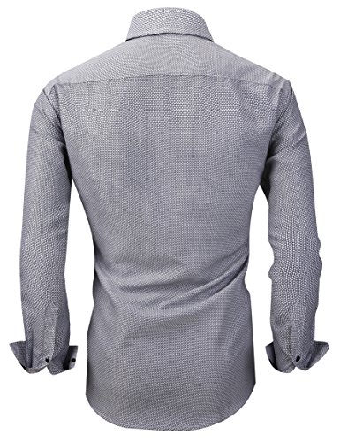 Samerm Mens Printed Dress Shirts Easy Care Regular Fit Long Sleeve Casual Button Down Shirt For Men (Print02,L) #TOP1