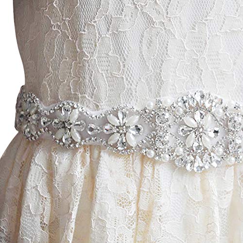 Glamulice Handmade Bridal Belts for Women Wedding Dresses Bride Crystal Rhinestone Flower Girls Bridesmaid Sash Belt2