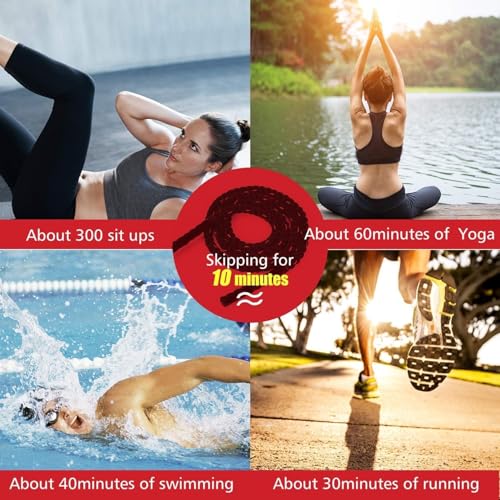 Image of Leosportz Weighted Jump Rope for Boxing - Heavy Skipping Rope for Pro Athelets | 25 mm Thick Battle Jump Rope for Men Women Adults Boxing Pro Training Workout (Black-yellow)