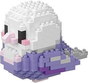 Set Mattoncini Micro Da Costruzione Pappagallo WKLJM-01 247 Pezzi - Modello Uccello Per Decorazione Casa/Ufficio (Bianco) - 4