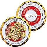 Fruit of The Spirit, Gold Plated Challenge Coin, Galatians 5:22-23 Gift
