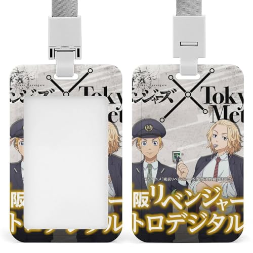 東京卍リベンジャーズ IDカードホルダー 縦型 社員証 カードケース ネームホルダー 名札ホルダーカードケース 防水 吊り下げ パスケース カード入れ 名札ケース 通勤 通学 男女兼用 名刺入れ クリップスト リール付き かわいい 人気 社員証ケース カー