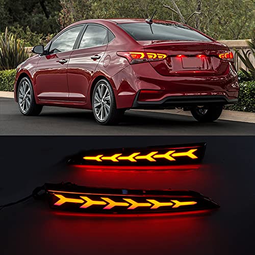 2 Peças Luz Reflectora De Pára Choques Traseiro Luz De Travagem Luz De Travagem Para Hyundai Accent