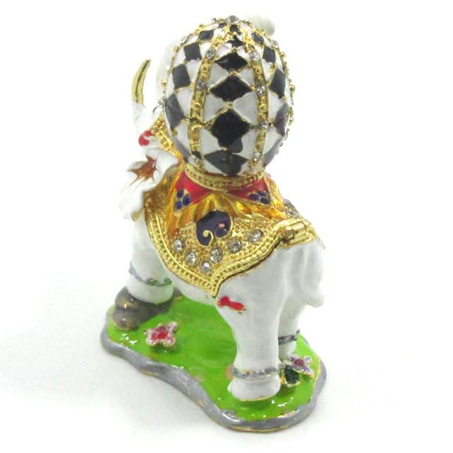 Amazon.co.jp: 白象 ゾウ 置物 白い象 ラインストーン装飾 象 ぞう