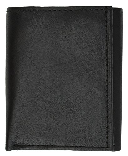MARSHAL Wallet Leather Men's Trifold Center Flap Wallet Hidden Pocket3