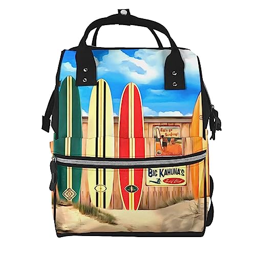 Sac à dos à couche de peinture de surf grand format pour voyage et ordinateur
