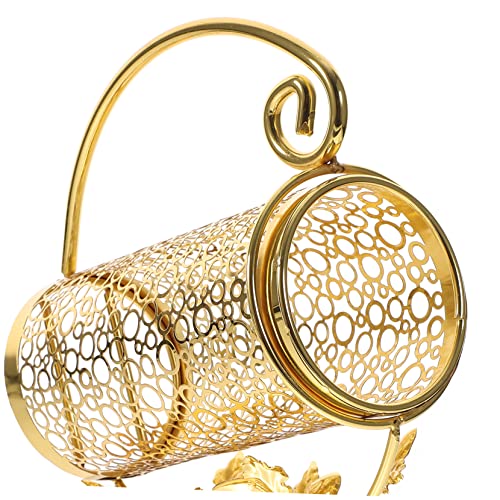 Luxshiny 2 Peças De Ornamentos De Suporte De Vinho De Ferro Nórdico Dourado