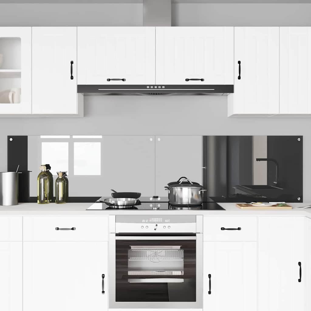 Generisch Küchenrückwand 2 pcs Dunkelgrau 110 x 50 cm Gehärtetes Glas,Heim Garten,Küche Esszimmer,Küchenhelfer -utensilien-3415507