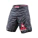 Anthem Athletics RESILIENCE MMA Shorts - Black Hex With Red - 34"