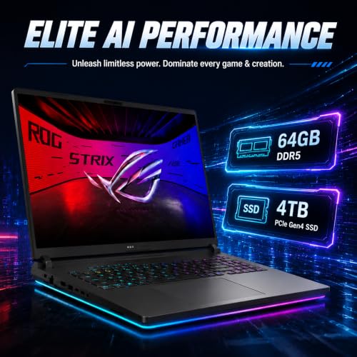 Image of ASUS ROG Strix G18 Gaming Laptop RTX 5070 Ti Intel Ultra 9 275HX 64GB 4TB
